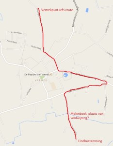 Op dit traject moet boer Jef verdwenen zijn. De kans dat hij via Vremde dorp naar Smeendijk rijdt, is volgens zijn vrouw Christa quasi nihil.