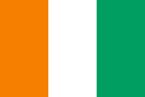 De vlag van Ivoorkust. Of is het die van Ierland? 